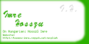 imre hosszu business card